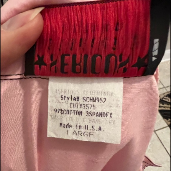 Vintage SERIOUS Brand Pink Reform School Dress sz L - Picture 9 of 12